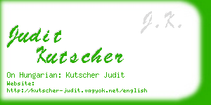 judit kutscher business card
